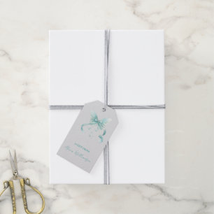 Cute Coquette Blue Bow Personalized Gift From Tags