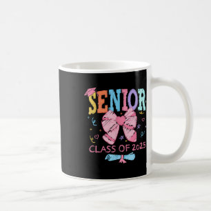 Cute Coquette Bow Senior 2025 Cl Of 2025 Graduatio Coffee Mug