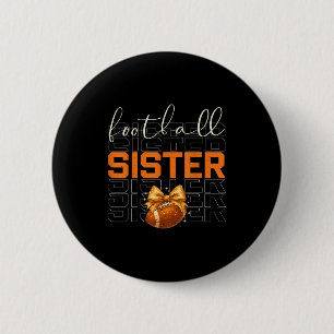 Cute Coquette Bow Srt Fantasy Football Sister Foot 2 Inch Round Button