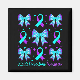 Cute Coquette Bow Suicide Prevention Awareness Magnet