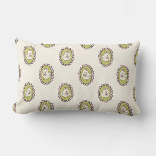 Cute Coquette Chicken Hand-Drawn Farm Decor Lumbar Pillow
