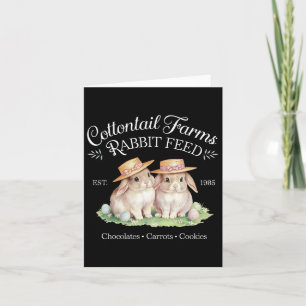 Cute Coquette Easter Cottontail Farms Bunny Women Card