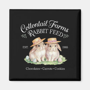 Cute Coquette Easter Cottontail Farms Bunny Women Magnet