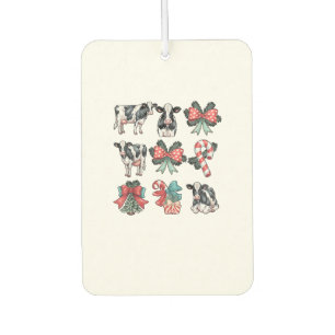 Cute Coquette Red Xmas Santa Claus Cow Lover Chris Air Freshener