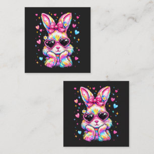 Cute Coquette Tie Dye Rabbit Easter Bunny Card
