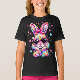 Cute Coquette Tie Dye Rabbit Easter Bunny T-Shirt