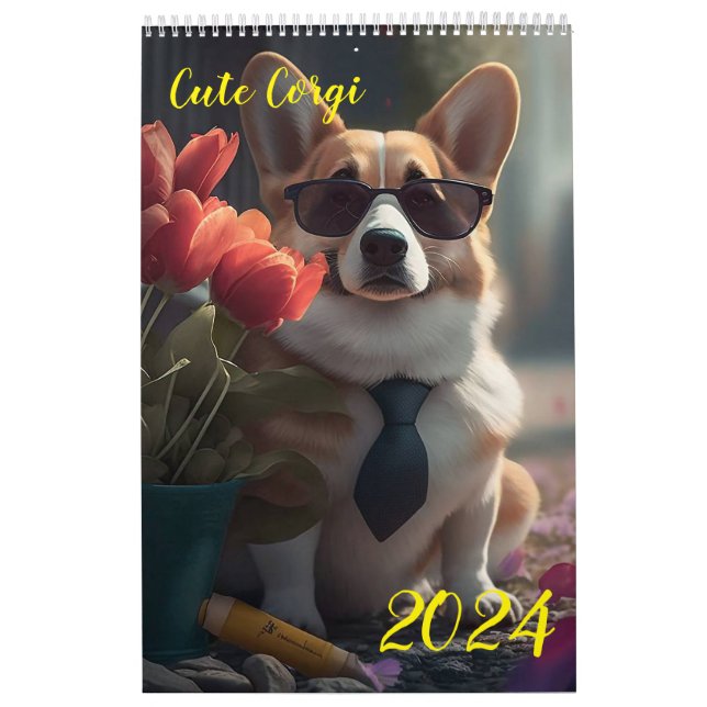 Cute Corgi. 2024  Calendar (Cover)