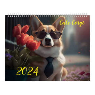 Cute Corgi. 2024  Calendar