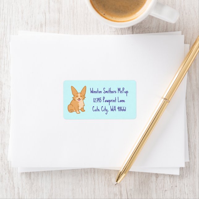 Cute Corgi Address Labels (Insitu)