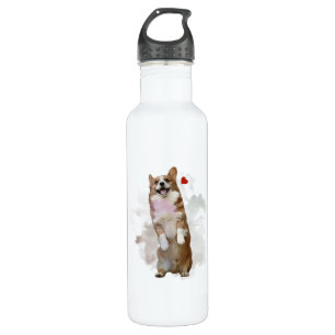 Cute Corgi Art Dog Owner Gift For Corgi Lover 710 Ml Water Bottle