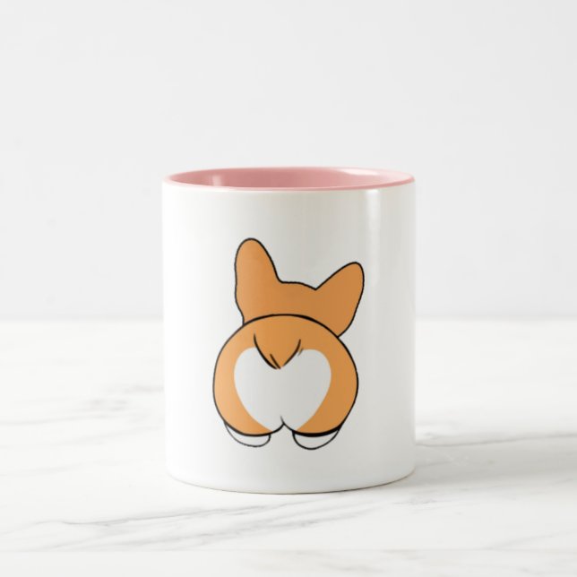 Cute Corgi Butt Mug - 2 tonalités (Centre)