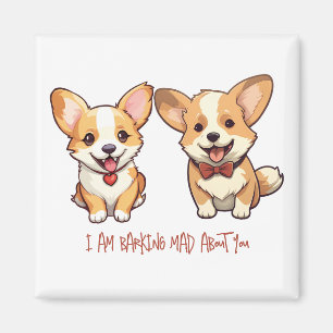 Cute Corgi Dog Anniversary Valentine Magnet