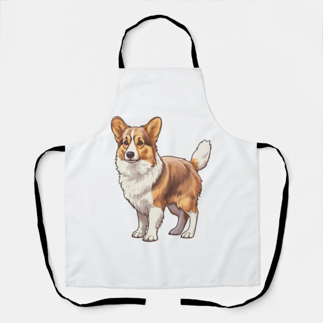 Cute Corgi Dog   Apron (Front)