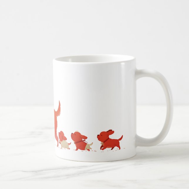 Cute Corgi Dog Family Coffee Mug (Right)