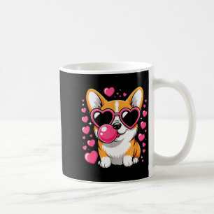 Cute Corgi Dog Heart Sungles Valentines Day Puppy Coffee Mug