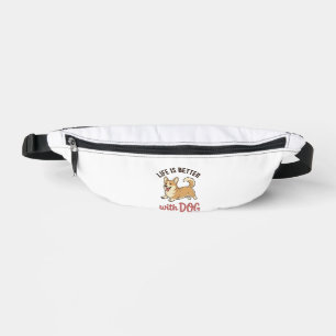 Cute Corgi Dog Life Is Better With Dog Design_1 Fanny Pack