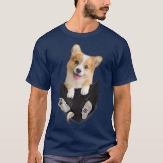 Cute Corgi Dog Mom Pup in Pocket Corgi Mom Girl Wo T-Shirt
