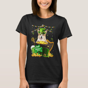 Cute Corgi Dog Shamrock St Patricks Day Dog Irish T-Shirt