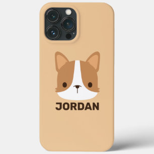 Cute Corgi Dog with Personalized Name  iPhone 13 Pro Max Case