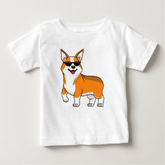 Cute Corgi Dog with Sunglasses Baby T-Shirt