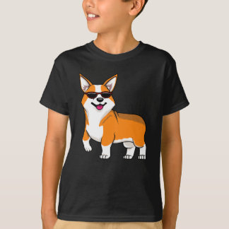 Cute Corgi Dog with Sunglasses T-Shirt