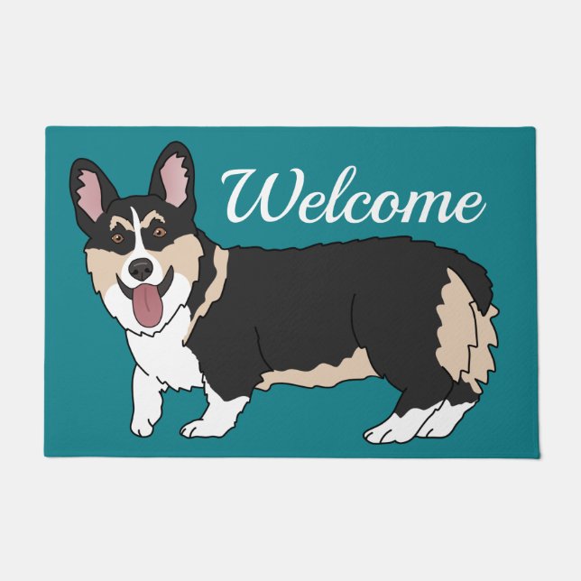 Cute Corgi Doormat (Front)