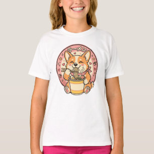 Cute Corgi Eating Ramen Kawaii Japanese Noodle T-Shirt