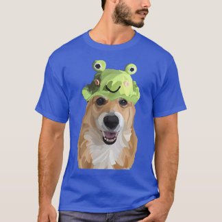Cute Corgi Frog Hat  T-Shirt