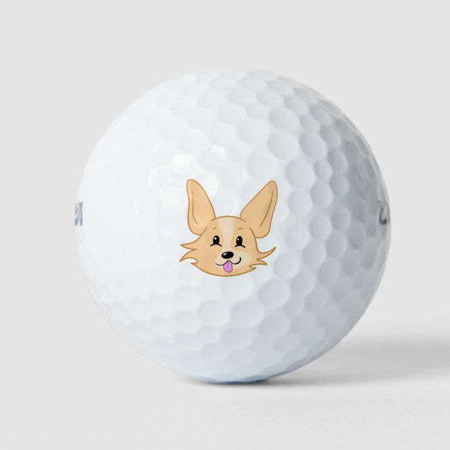 Cute Corgi Golf Balls (Front)
