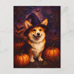 Cute Corgi Happy Halloween Postcard Postcrossing