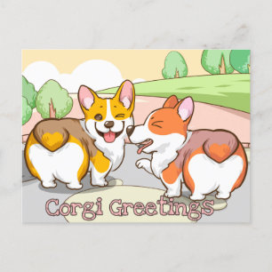Cute Corgi Holiday Card