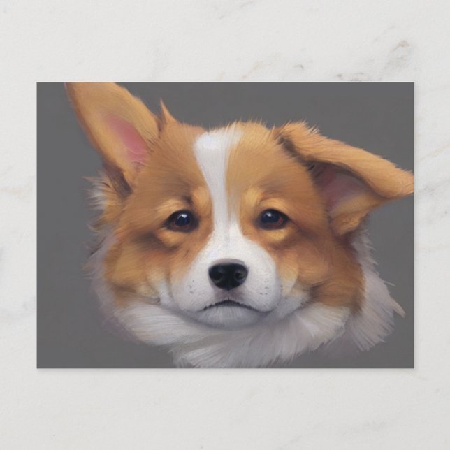 Cute Corgi Holiday Card (Front)
