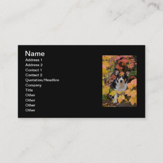 Cute Corgi in Fall Colours Business Card