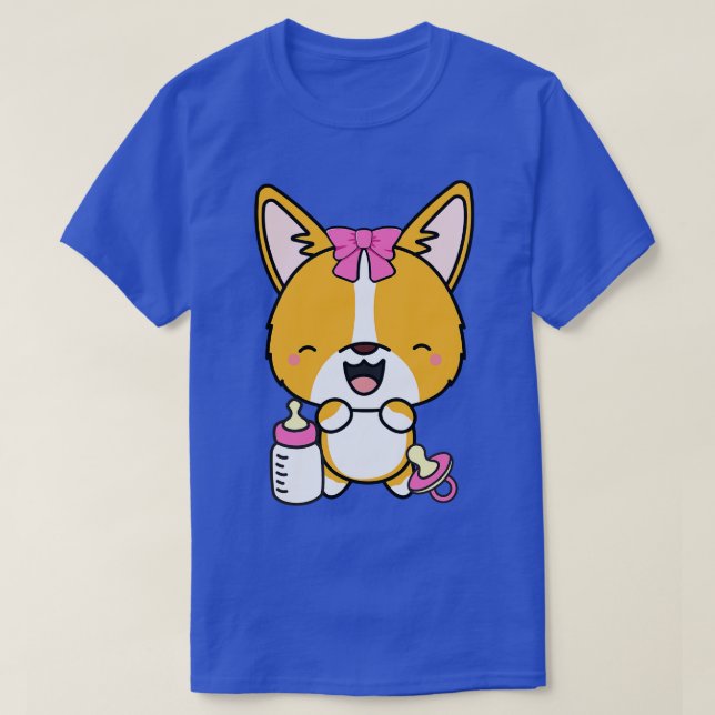 Cute Corgi Is A Ba  T-Shirt (Design Front)
