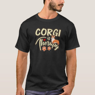 Cute Corgi Is Therapy Dog Dog Mom Graphic T-Shirt