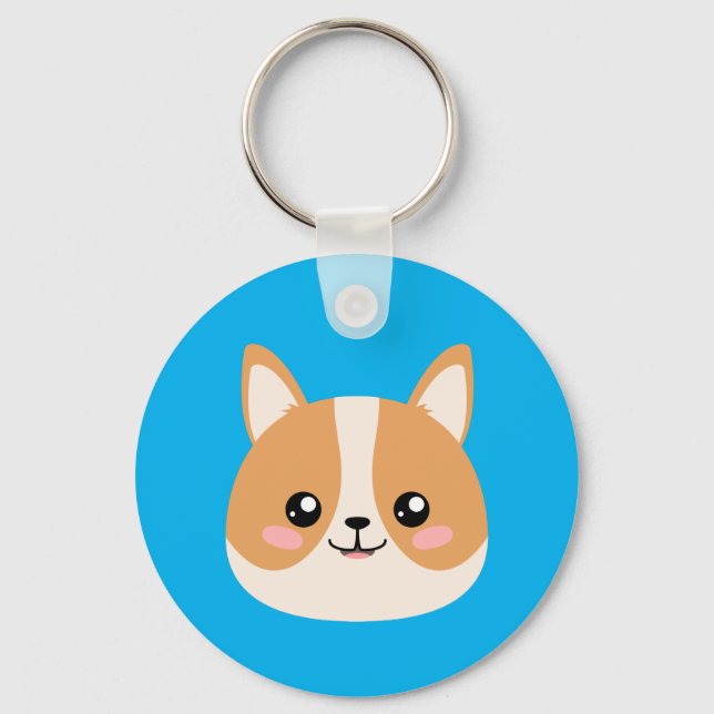 Cute Corgi Keychain (Front)