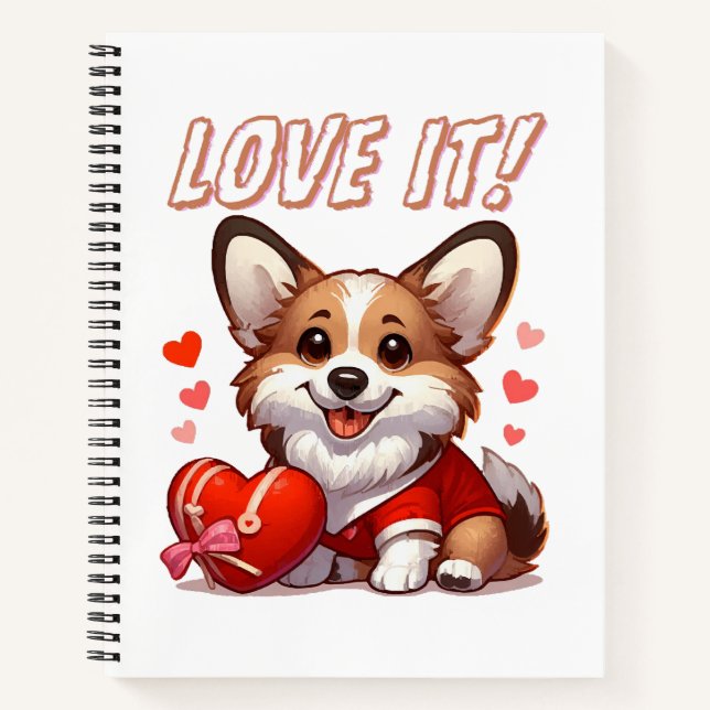 Cute Corgi Love Notebook (Front)