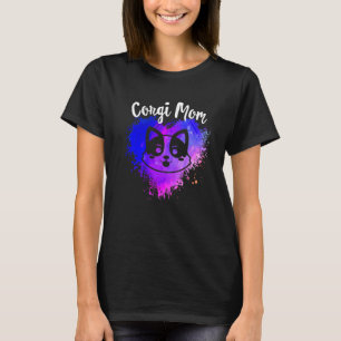 Cute Corgi Mom Dog Mom Fur Mama Rescue Mom Dog Wom T-Shirt