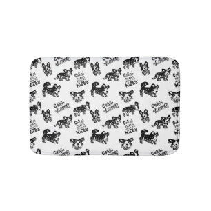Cute Corgi Pattern Bath Mat