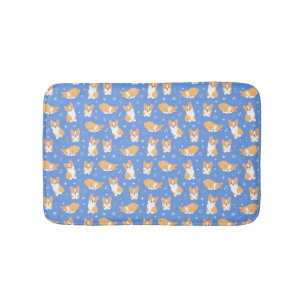 Cute Corgi Pattern Bath Mat