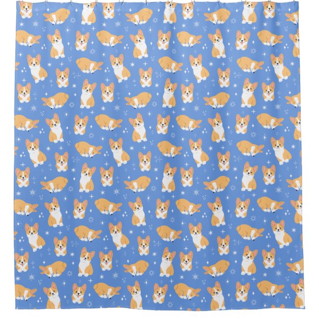 Cute Corgi Pattern Blue (Front)