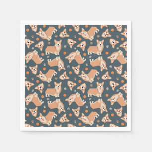 Cute Corgi Pattern Napkin