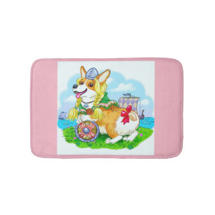 Cute Corgi Pembroke - tapis de bain / Animal de co