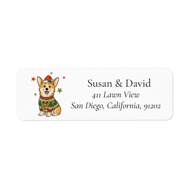 Cute Corgi Pet Dog Ugly Sweater  (Front)