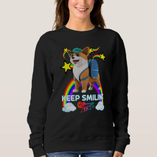 Cute Corgi Puppy Backpack Baseball Cap KEEP SMILIN Sweatshirt