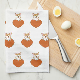 Cute Corgi Puppy Dog Kitchen Towel