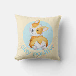 Cute Corgi Puppy Dog Throw Pillow