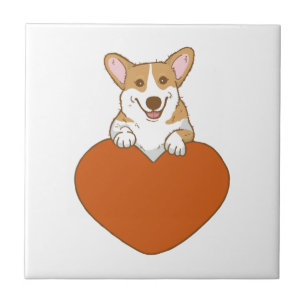 Cute Corgi Puppy Dog Tile