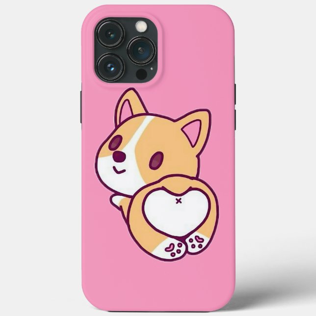 Cute Corgi Puppy Love Case-Mate iPhone Case (Back)