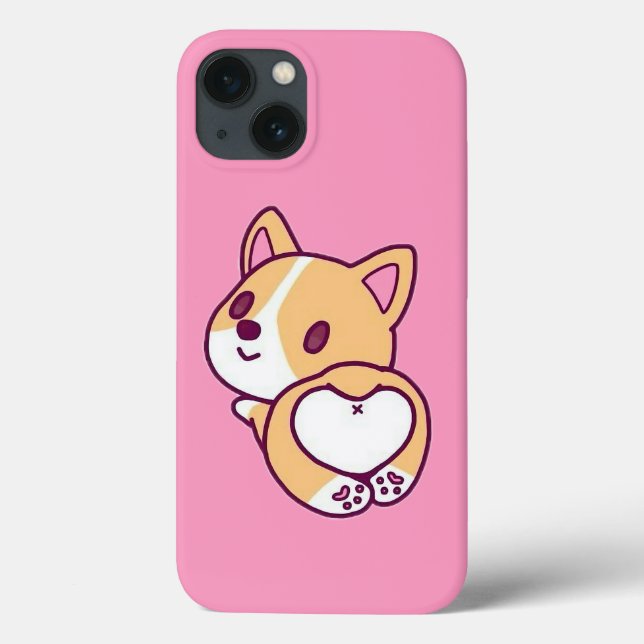 Cute Corgi Puppy Love Case-Mate iPhone Case (Back)